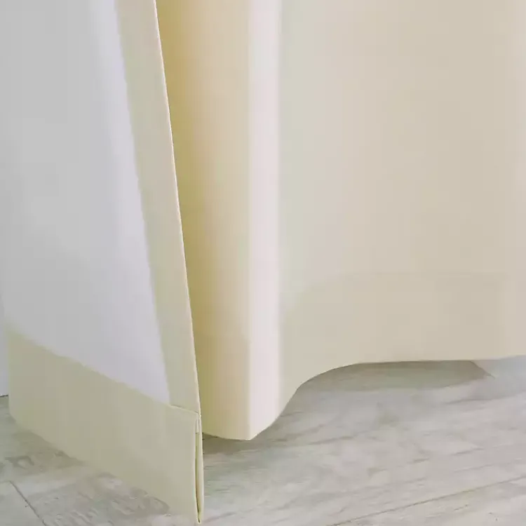 Curtains & Drapes-Kirklands Home Cream Weathermate Curtain Panel, 72 in Ivory