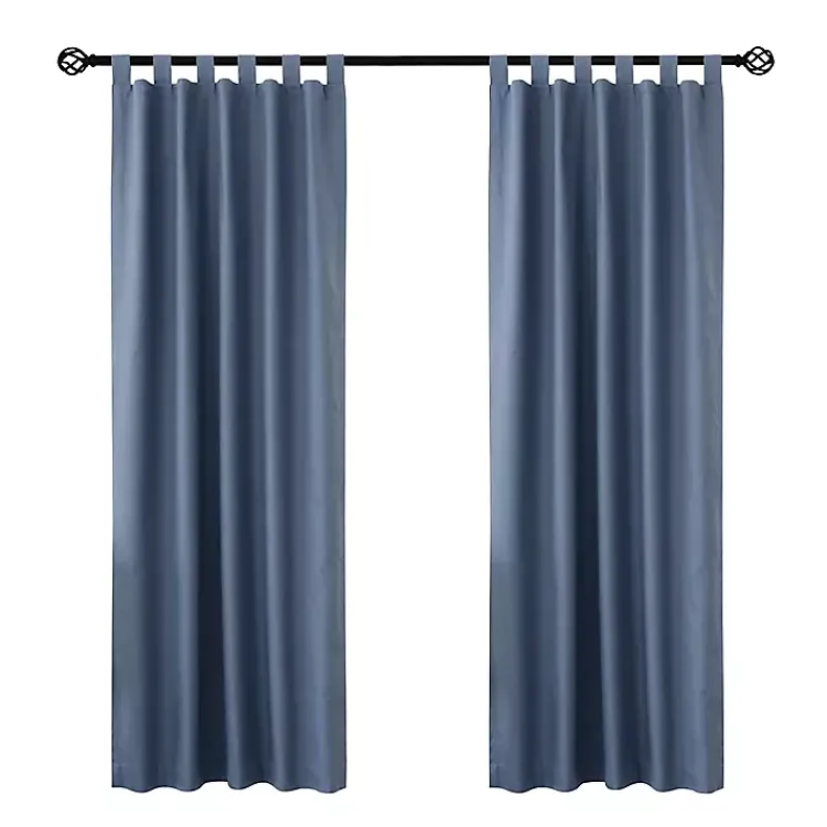 Curtains & Drapes-Kirklands Home Weathermate Blackout Curtain Pannel, 84 in. Blue
