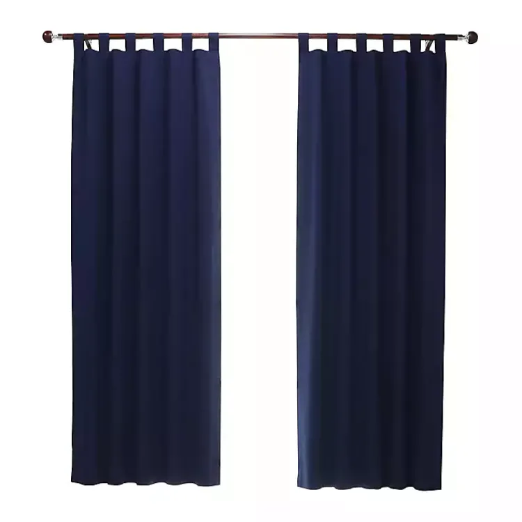Curtains & Drapes-Kirklands Home Navy Weathermate Blackout Curtain Panel, 84 in. Blue