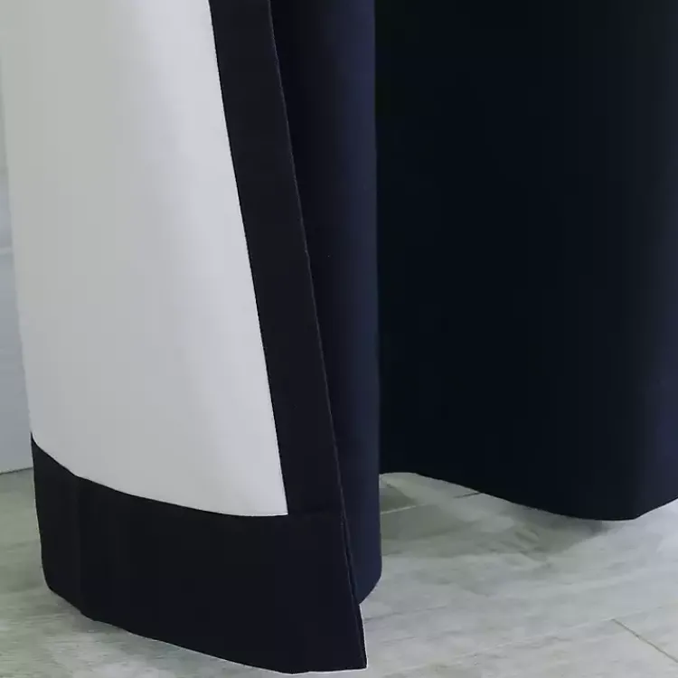 Curtains & Drapes-Kirklands Home Navy Weathermate Blackout Curtain Panel, 95 in. Blue