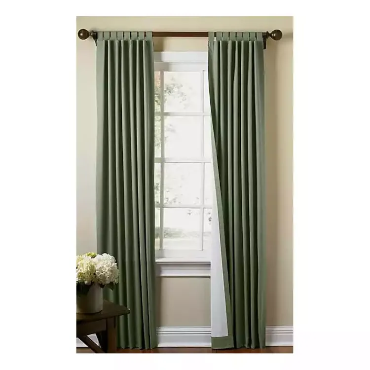 Curtains & Drapes-Kirklands Home Sage Weathermate Blackout Curtain Panel, 95 in. Green