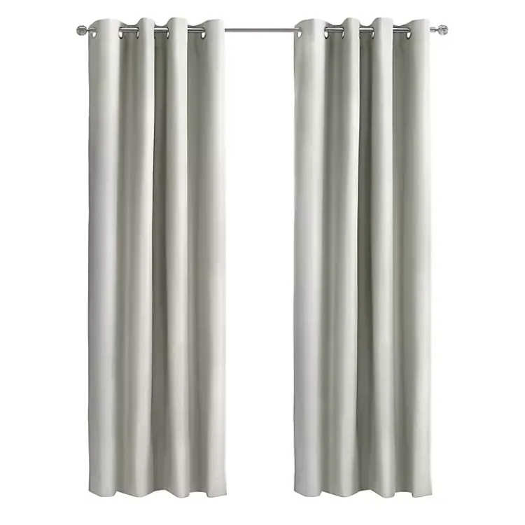 Curtains & Drapes-Kirklands Home Alpine Blackout Curtain Panel, 63 in. White