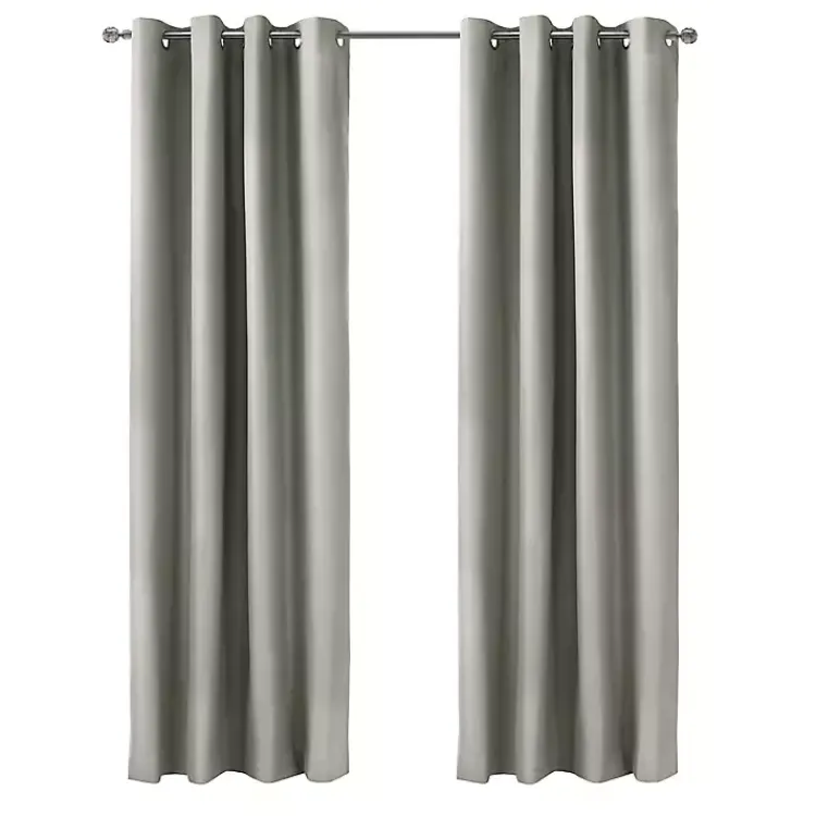 Curtains & Drapes-Kirklands Home Light Alpine Blackout Curtain Panel, 84 in. Gray