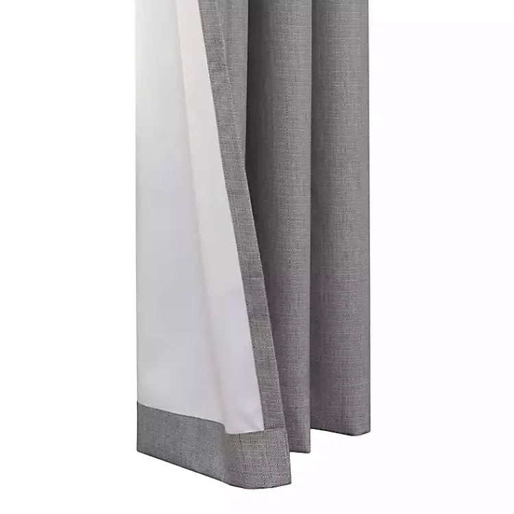 Curtains & Drapes-Kirklands Home Newberry Blackout Curtain Panel, 84 in. Gray