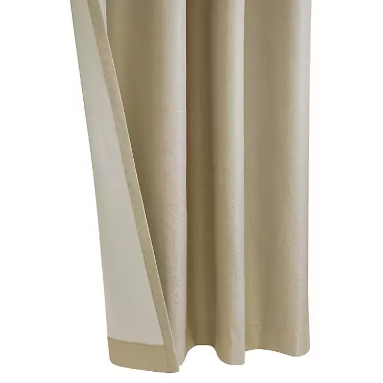 Curtains & Drapes-Kirklands Home Newberry Blackout Curtain Panel, 84 in. Tan
