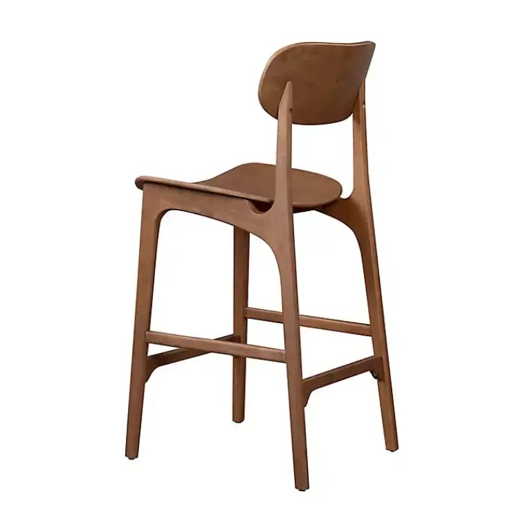 Bar Stools & Counter Height Stools-Kirklands Home Light Mid-Century Modern Bar Stool Brown