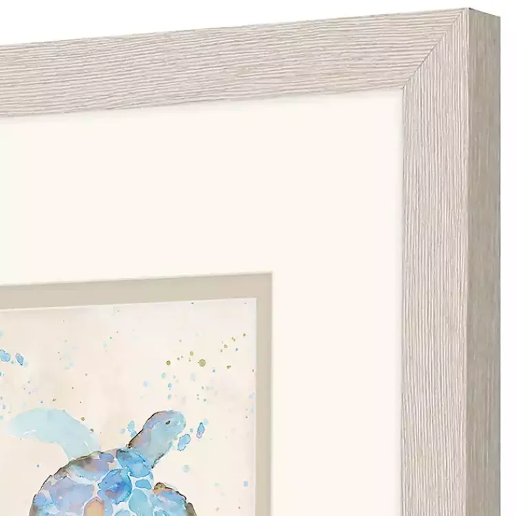 Framed Art-Kirklands Home Blue Sea Turtle Frames Art Prints, Set of 2