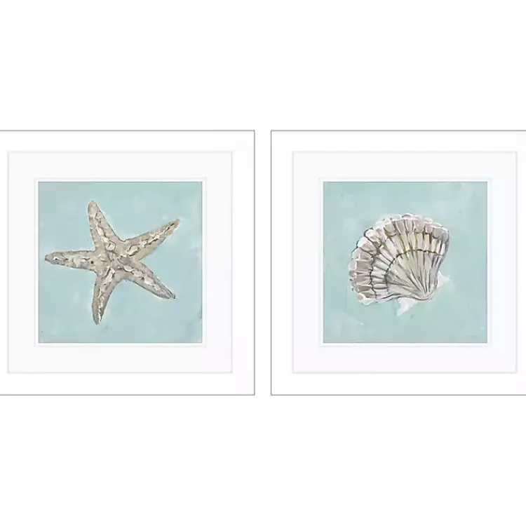 Framed Art-Kirklands Home Ocean Seashells II Framed Art Prints, Set of 2