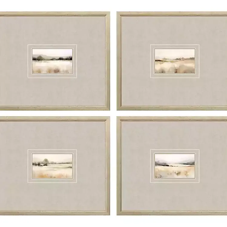 Framed Art-Kirklands Home Subtle Landscapes Framed Art Prints, Set of 4 Gray