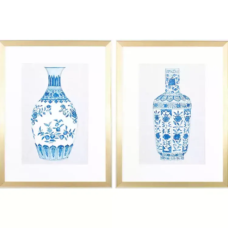 Framed Art-Kirklands Home Chinoiserie Vases I Framed Art Prints, Set of 2