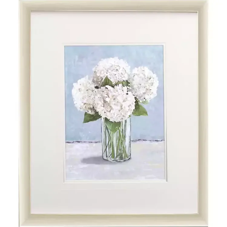 Framed Art-Kirklands Home White Hydrangeas I Framed Art Print