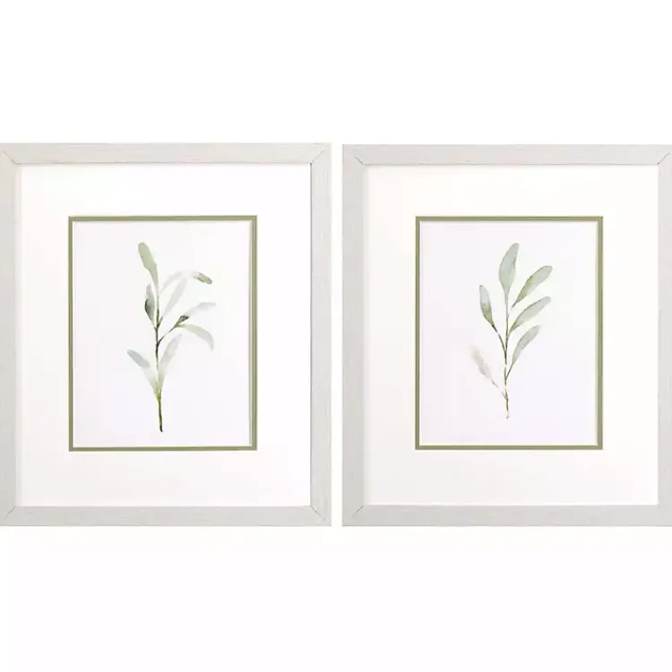 Framed Art-Kirklands Home Olive Leaves Framed Art Prints, Set of 2