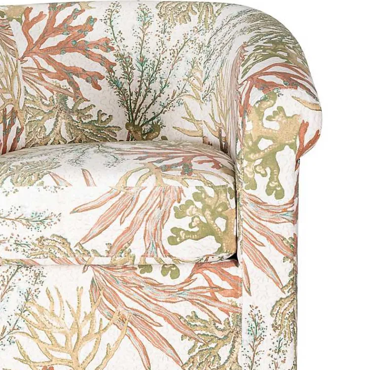Accent Chairs-Kirklands Home Colorful Ocean Bonnie Swivel Accent Chair Green