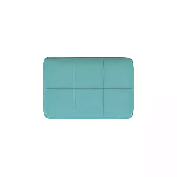 Bar Stools & Counter Height Stools-Kirklands Home Teal Faux Leather Claridge Bar Stool Blue