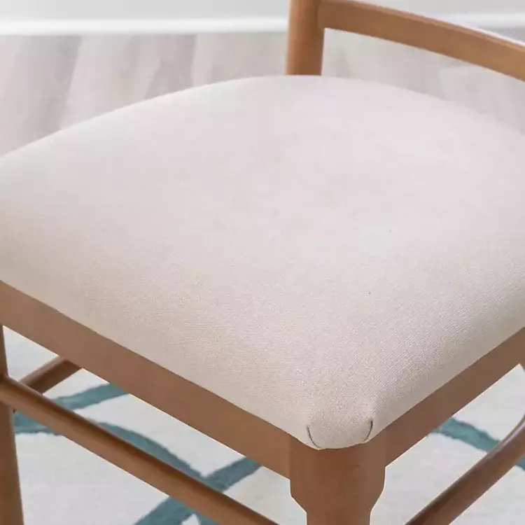 Dining Chairs-Kirklands Home Cream Upholstered Wood Dining Chairs, Set of 2 White