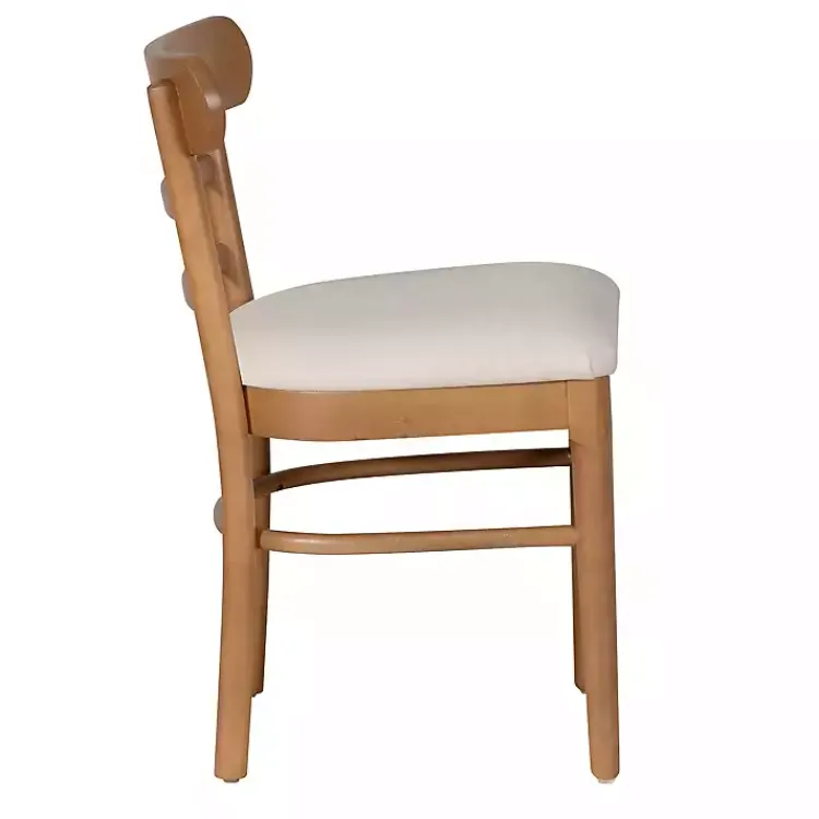 Dining Chairs-Kirklands Home Cream Upholstered Wood Dining Chairs, Set of 2 White