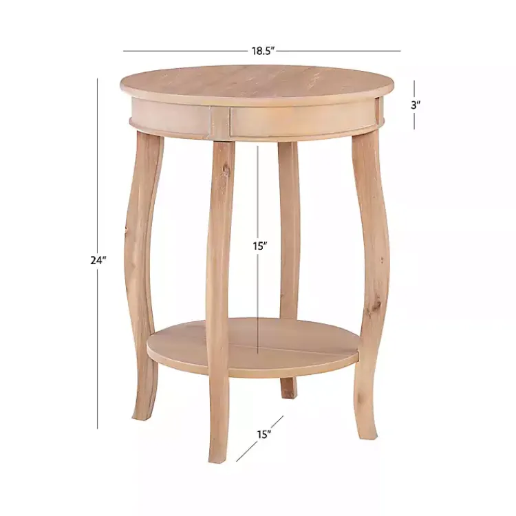 Accent & End Tables-Kirklands Home Merryweather Natural Wood Accent Table Tan