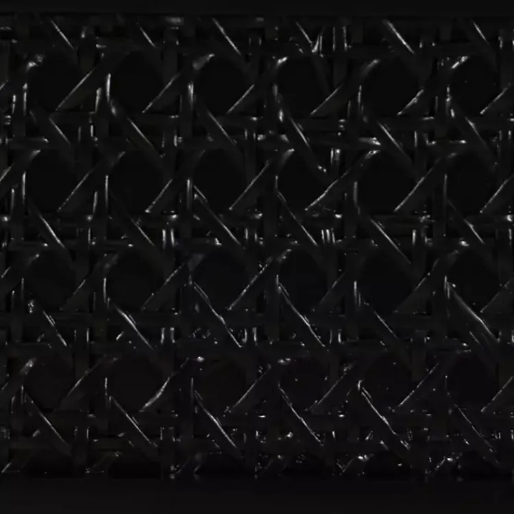 Office Furniture-Kirklands Home Rattan Ryker Desk Black