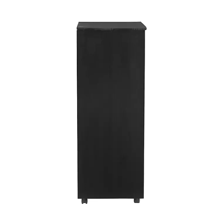 Office Furniture-Kirklands Home Wood 8-Drawer Cary Storage Cart Black