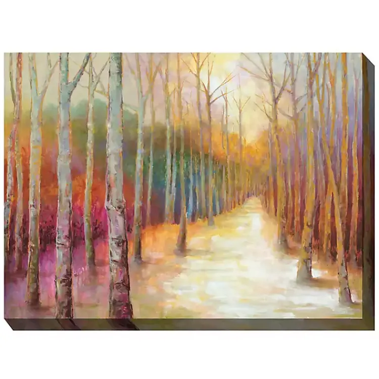 Outdoor Wall Decor-Kirklands Home Dappled Forest Outdoor Canvas Art Print Multi