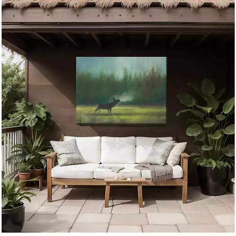 Outdoor Wall Decor-Kirklands Home Elk in the Wild Outdoor Canvas Art Print