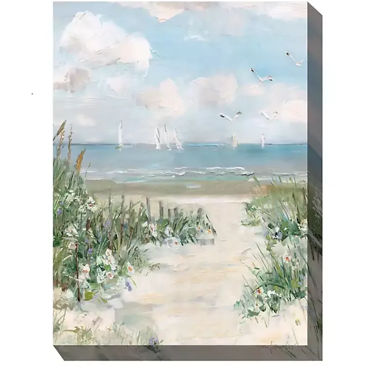 Outdoor Wall Decor-Kirklands Home Balmy Ocean Breeze Outdoor Canvas Art Print Multi