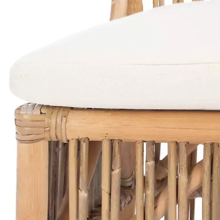 Dining Chairs-Kirklands Home Rattan Erika Dining Chairs, Set of 2 White