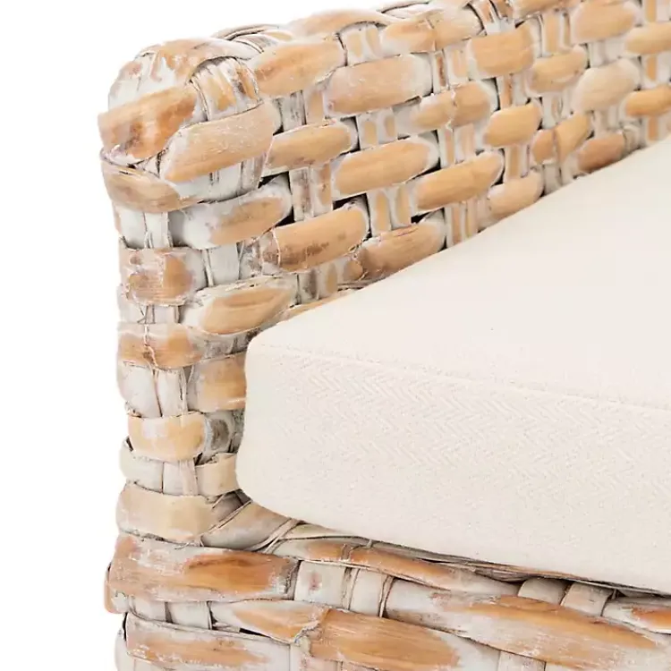 Accent Chairs-Kirklands Home washed Rattan Cristen Accent Chair White