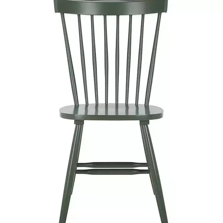 Dining Chairs-Kirklands Home Dark Parker Spindle Dining Chairs, Set of 2 Green