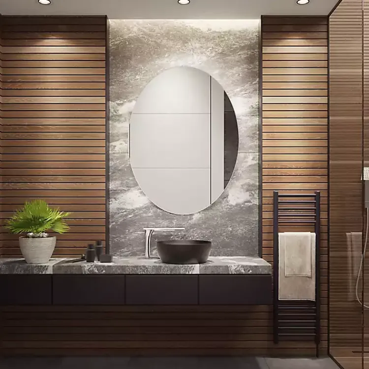 Decorative Mirrors-Kirklands Home Oval Nolan LED Wall Mirror