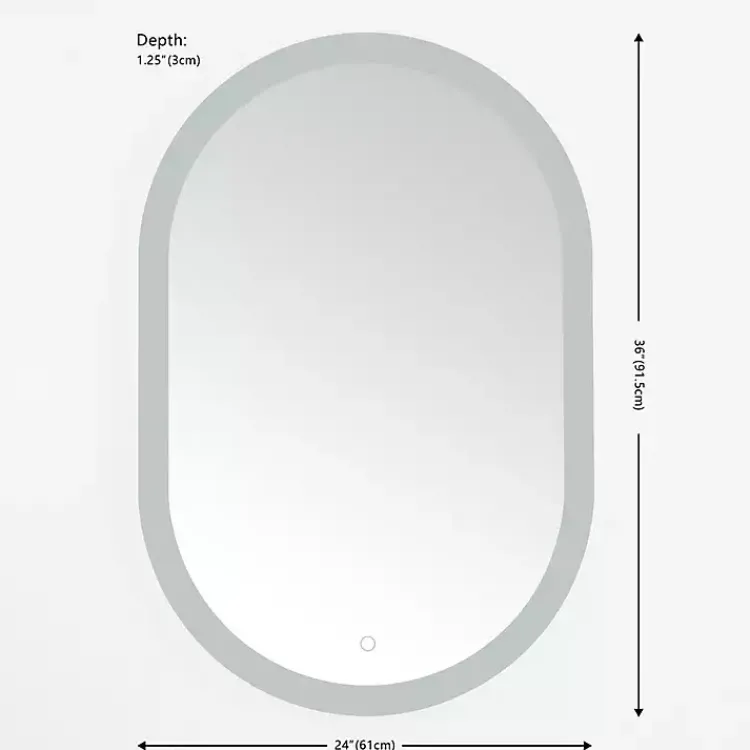Decorative Mirrors-Kirklands Home Oval Wes LED Wall Mirror