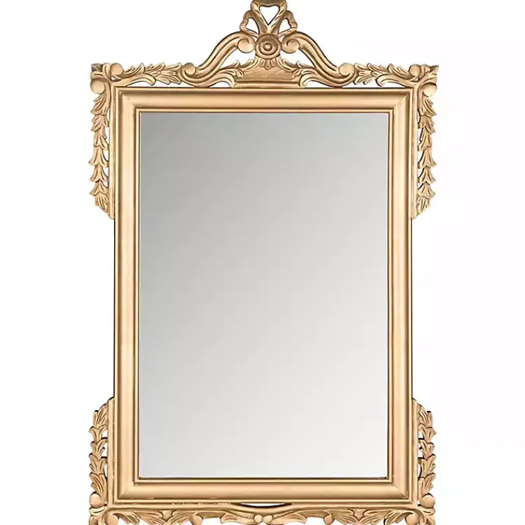 Decorative Mirrors-Kirklands Home Gold Decorative Scrolls Ornate Wall Mirror