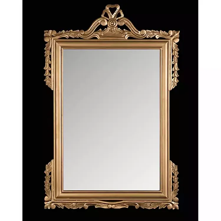 Decorative Mirrors-Kirklands Home Gold Decorative Scrolls Ornate Wall Mirror