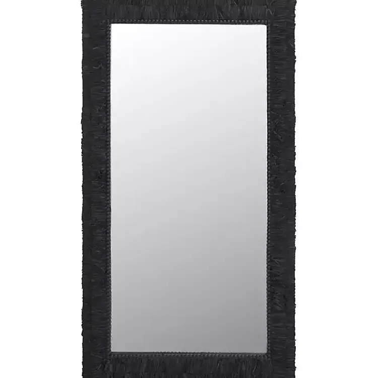 Decorative Mirrors-Kirklands Home Textured Zoelle Wall Mirror Black