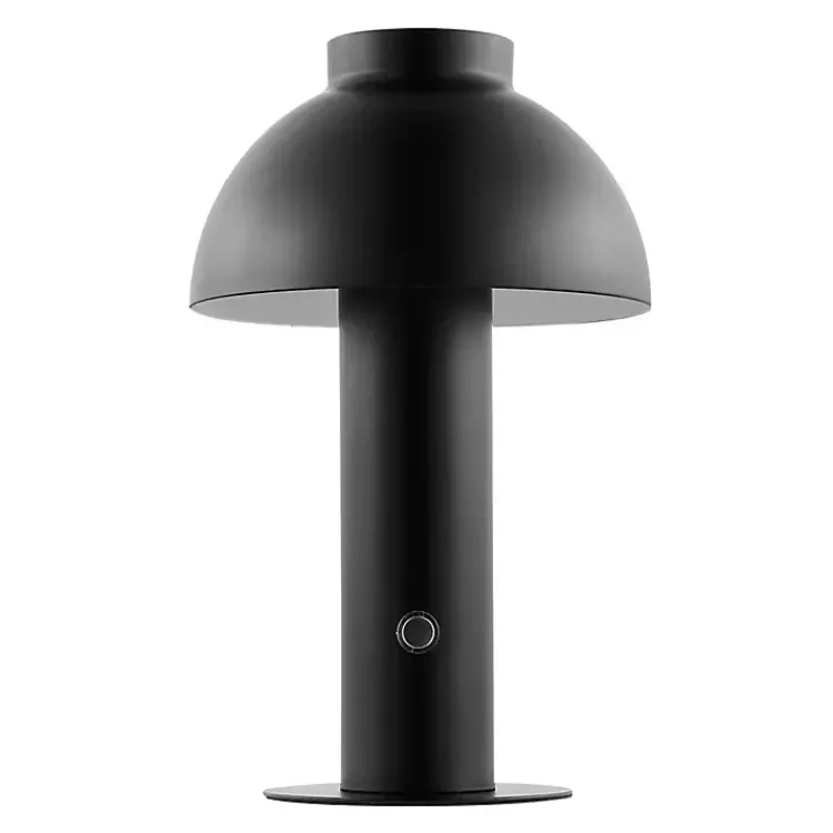 Table Lamps-Kirklands Home Dome LED Cordless Table Lamp, 12 in. Black
