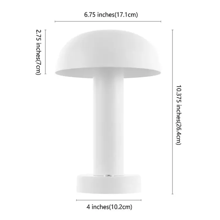 Table Lamps-Kirklands Home Metal LED Cordless Touch Lamp, 10 in. White