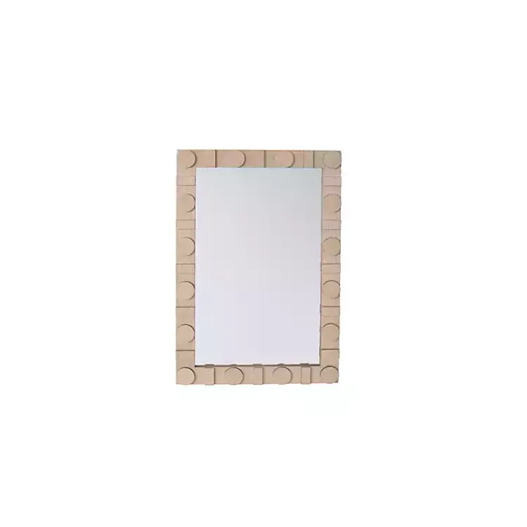 Decorative Mirrors-Kirklands Home Natural Circles Frame Wall Mirror