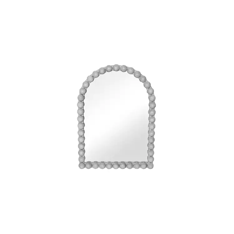 Decorative Mirrors-Kirklands Home White Knobby Arch Wall Mirror