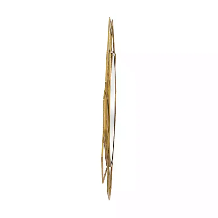 Decorative Mirrors-Kirklands Home Gold Geometric Frame Wall Mirror