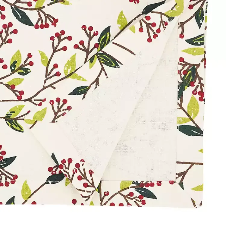 Table Linens-Kirklands Home Red Berry Delight Cotton Runner