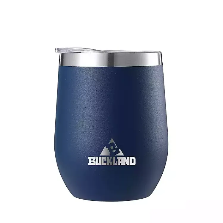 Glassware & Drinkware-Kirklands Home Navy Stainless Steel Wine Tumbler Blue