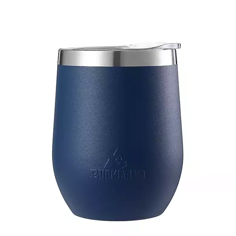 Glassware & Drinkware-Kirklands Home Navy Stainless Steel Wine Tumbler Blue