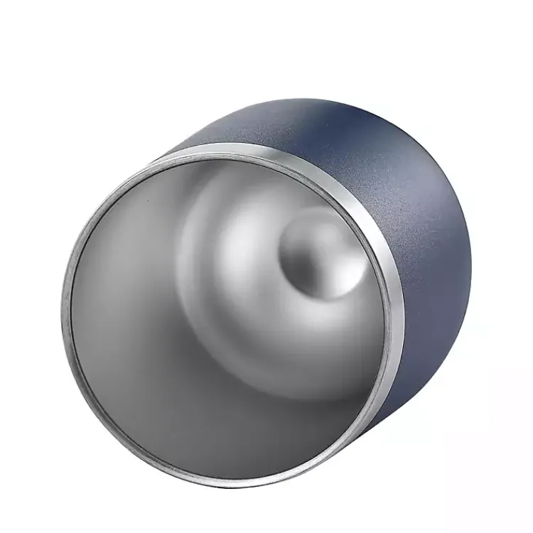 Glassware & Drinkware-Kirklands Home Navy Stainless Steel Wine Tumbler Blue