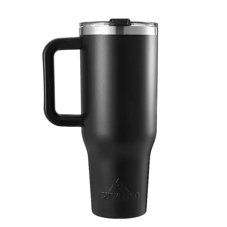Glassware & Drinkware-Kirklands Home 40 oz. Insulated Travel Tumbler Black