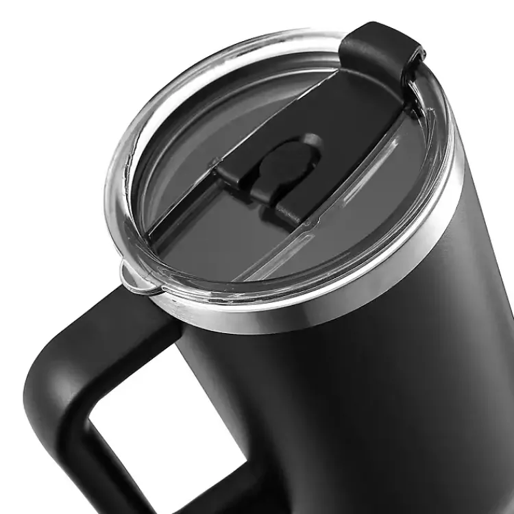 Glassware & Drinkware-Kirklands Home 40 oz. Insulated Travel Tumbler Black