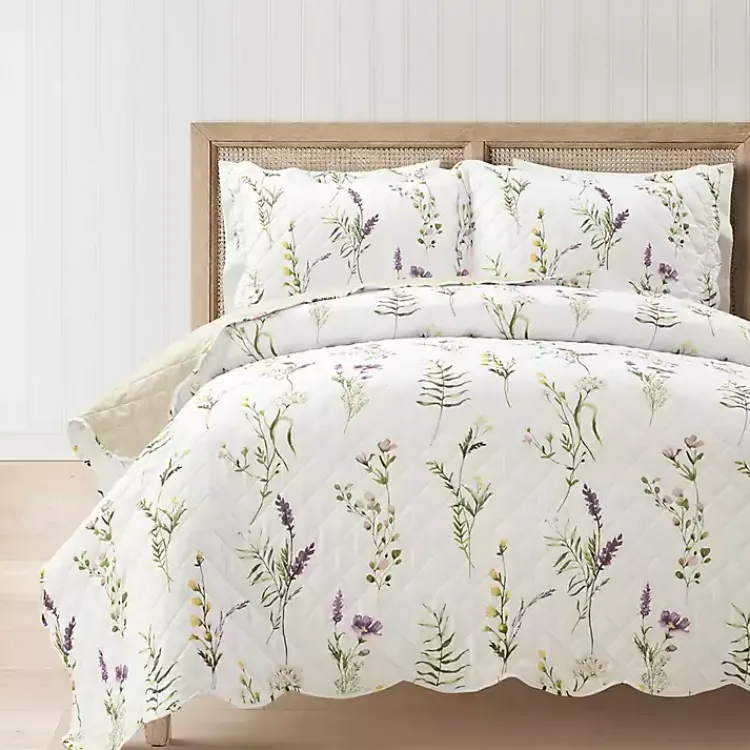 Quilts-Kirklands Home Watercolor Wildflower 3-pc. Full/Queen Quilt Set