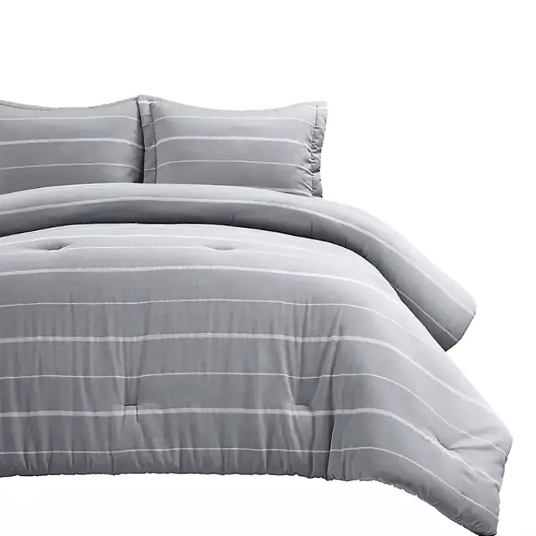 Comforters-Kirklands Home Classic Stripe 3-pc. Full/Queen Comforter Set Blue