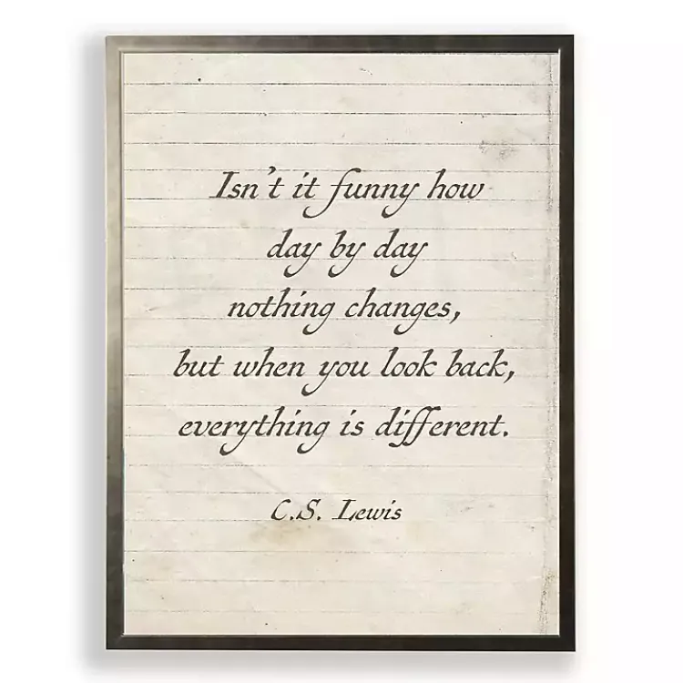 Wall Quotes & Signs-Kirklands Home Everything is Different Wall Plaque White