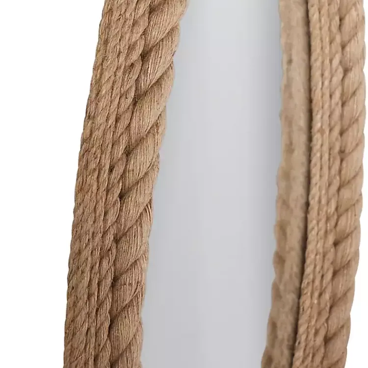 Decorative Mirrors-Kirklands Home Oval Lyla Natural Rope Wall Mirror