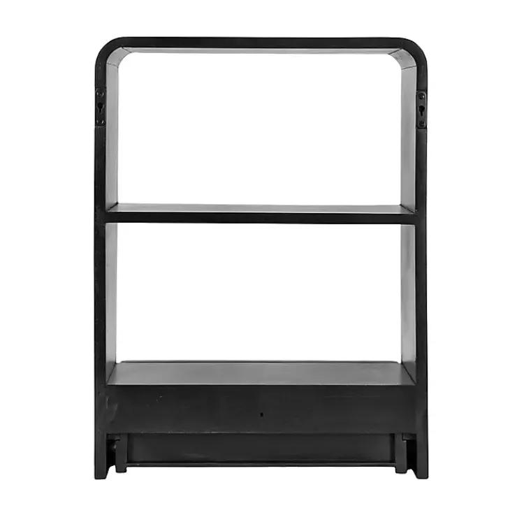 Shelves-Kirklands Home Kato Single Drawer Wall Shelf Black